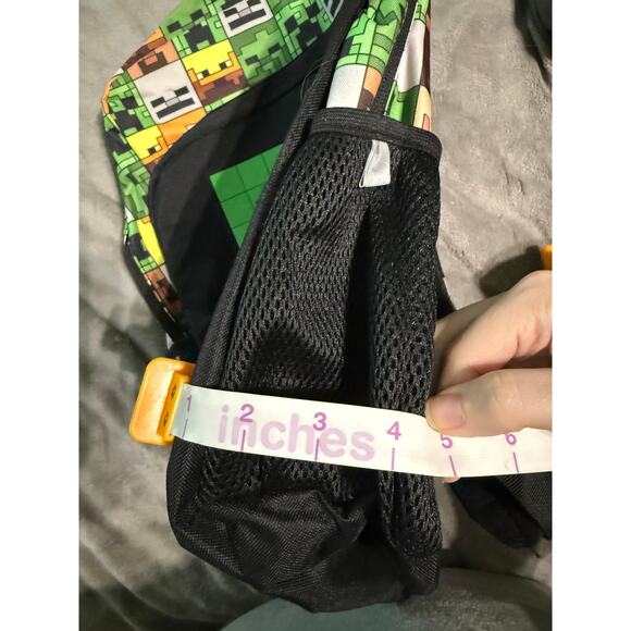 NWT Minecraft Creeper 16" School Backpack‎ Green & Black Back to School Age 3+ - Picture 9 of 12
